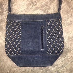 Vera Bradley Denim Stitched Abby Bucket Tote